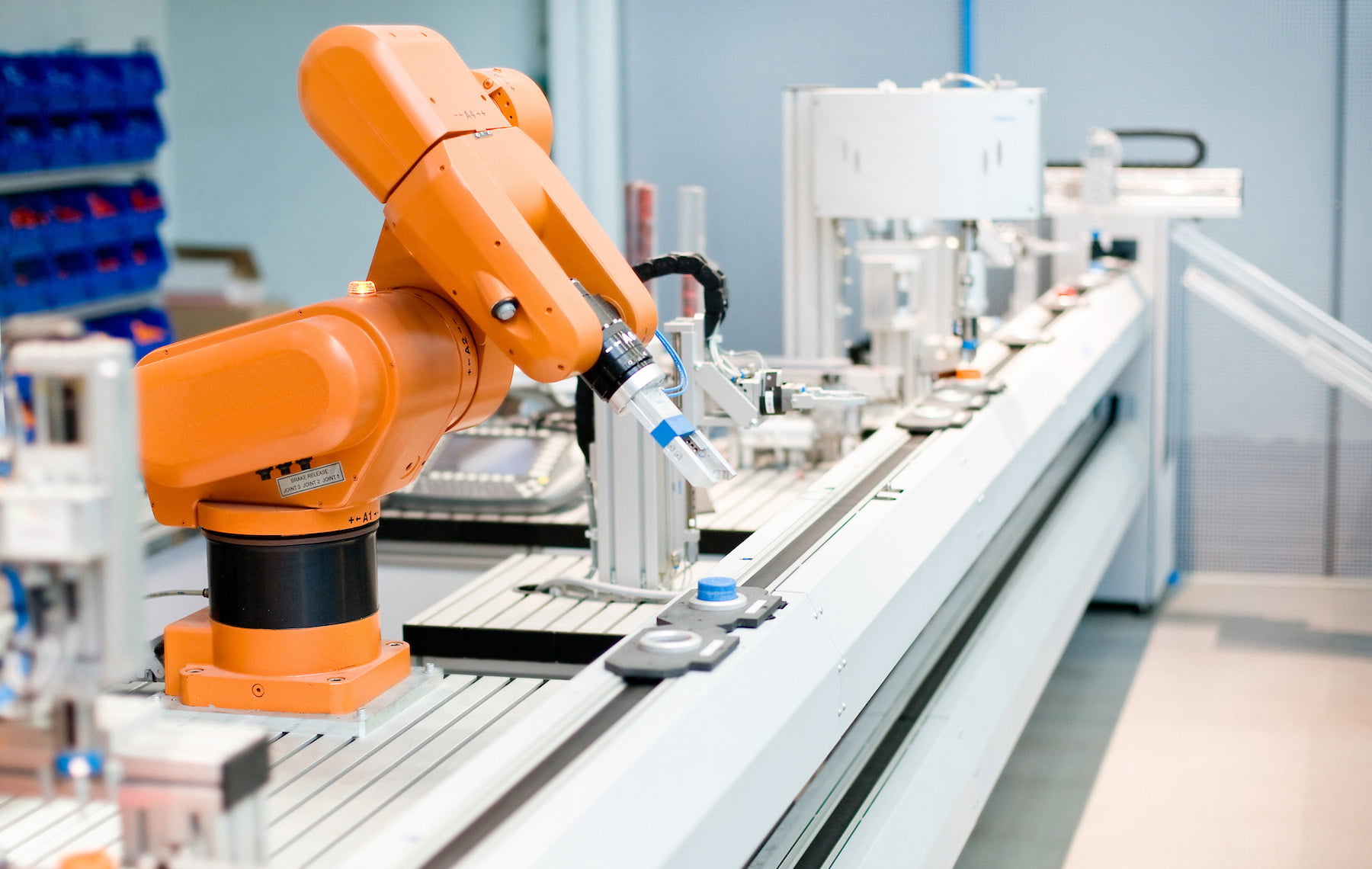 机器人手臂在工厂